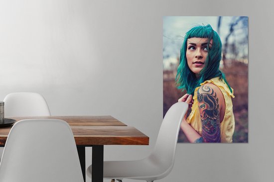 Art corporel sur le bras d'une jeune femme toile 60x90 cm - Tirage photo sur toile (Décoration murale salon / chambre)