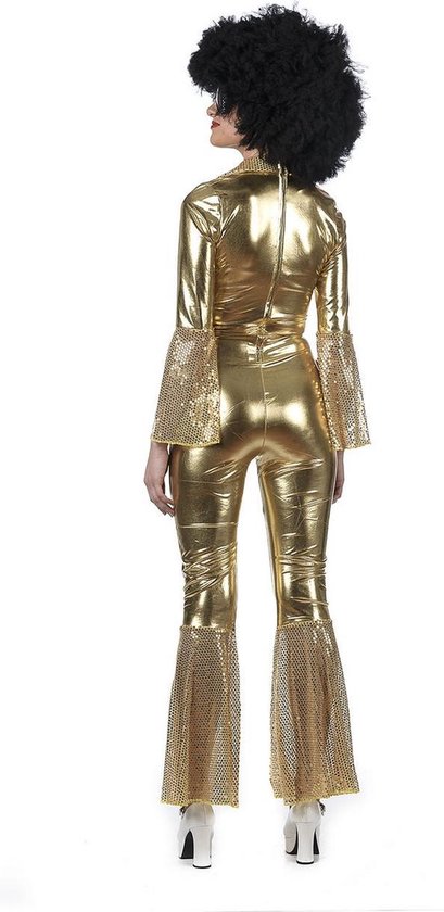 Jaren 80 & 90 Kostuum | Strak Glimmend Gouden Disco Boogie | Vrouw | Maat  38 |... | bol.com