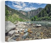 Colorado River and Rocky Mountains aux États-Unis Toile 120x80 cm - Tirage photo sur toile (Décoration murale salon / chambre)