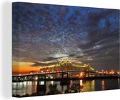 Pont Horace Wilkinson avec formations nuageuses dans la toile américaine Baton Rouge 30x20 cm - petit - Tirage photo sur toile (Décoration murale salon / chambre)