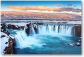 Godafoss waterval - IJsland - 90x60 Canvas Liggend - Natuur - Landschap