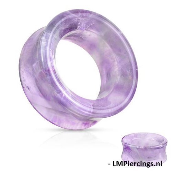 Double Flared Amethyst 6 mm