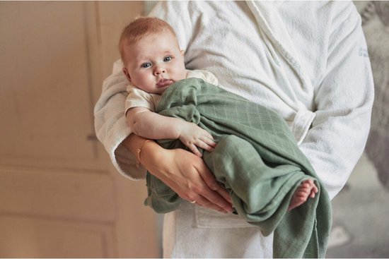 Jollein Baby Deken Ledikant 100x150cm - Basic Knit - Forest Green