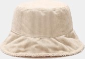 Festival hoed - Bucket hat - corduroy - beige