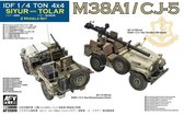 1:35 AFV Club 35S99 IDF 1/4 ton 4x4 M38A1 / CJ-5 Siyur Reconnaissance Vehicle + Tolar Recoilless Rifle Vehicle Plastic kit