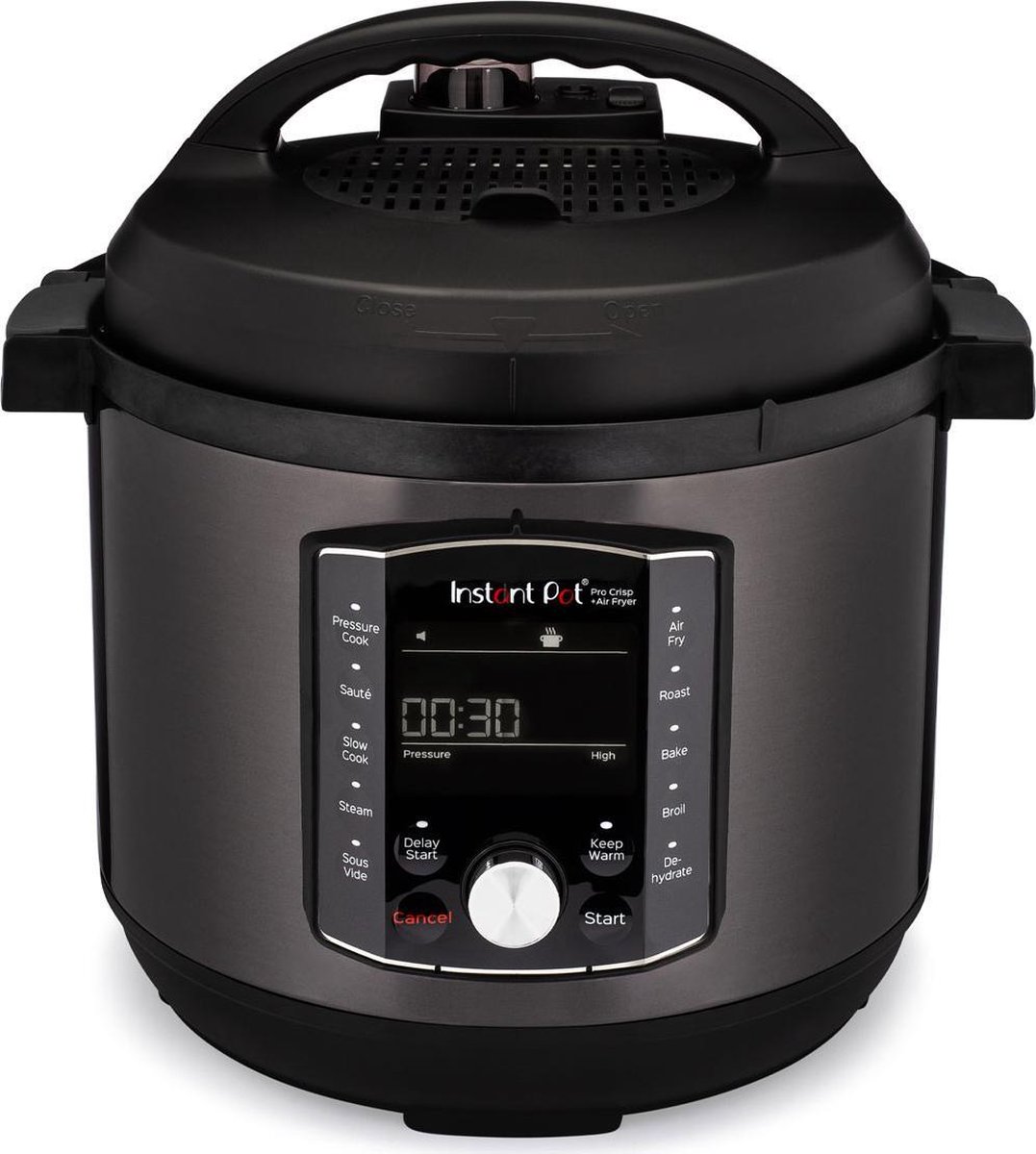 Afbeelding 2 van Instant Pot Pro Crisp 11-in-1 multicooker met airfryer 7,6L liter, 2 afneembare deksels, Snel onder druk koken,Slow cooking, Sauteren, Stomen, Sous vide, Warmhouden, Snel frituren, Braden, Bakken, Roosteren, Drogen