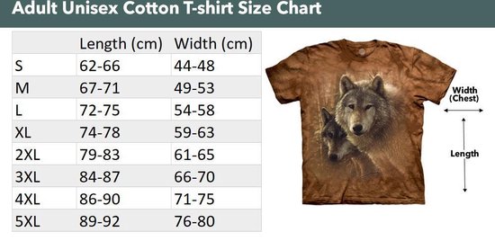 T-shirt avec un imprimé détaillé de deux loups, marron tacheté de noir