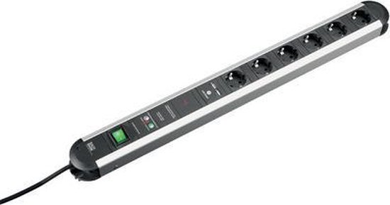 C-Line USB laadcontactdoos met USB-A en USB-C zwart - zonder