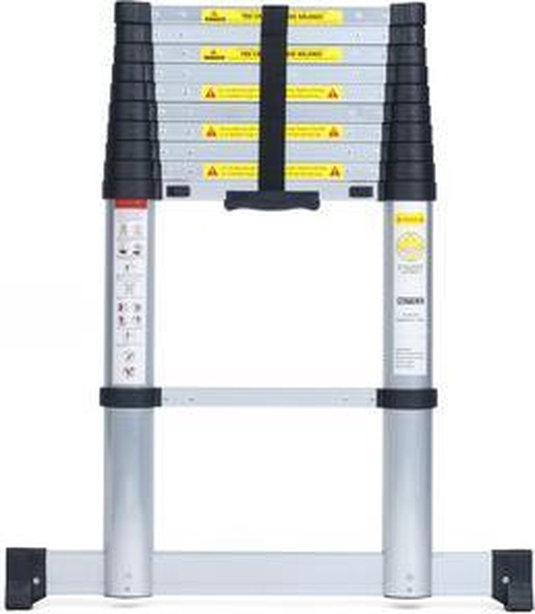 pavo aluminium telescopische ladder, uitschuifbaar, 11 treden