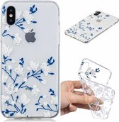 Voor iPhone XS Max 3D-patroon Transparant TPU-hoesje (Magnolia)