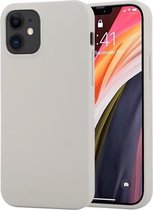 Voor iPhone 12 mini GOOSPERY ZACHT GEVOEL Vloeibaar TPU schokbestendig Soft Case (steengrijs)