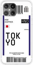 Voor iPhone 12 mini Boarding Pass Series TPU telefoon beschermhoes (vlag van Tokio)