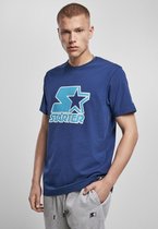 Starter Heren Tshirt -M- Contrast Logo Jersey Blauw