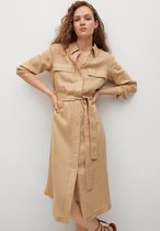Mango Jurk Linnen Overhemdjurk 87027878 08 Dames Maat - S