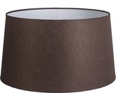 QAZQA rond schuin linnen - Lampenkap - Ø 450 mm - Bruin -