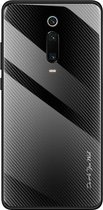 Voor Geschikt voor Xiaomi Redmi K20 / K20 Pro / 9T Texture Gradient Glass-beschermhoes (zwart)
