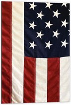 Dibond - Amerikaanse Vlag - 60x90cm Foto op Aluminium (Wanddecoratie van metaal)