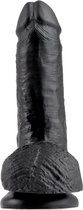 7" Cock with Balls - Black - Realistic Dildos -