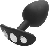 Large Diamond Butt Plug With Handle - Black - Butt Plugs & Anal Dildos - Ouch Silicone Butt Plug