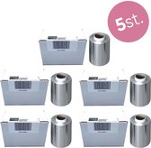 5x Kapperskorting.com Aluminiumfolie zilver 250m x12 cm x15 my
