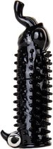 Elephant Vibrating Penis Extension - Black - Sleeves -
