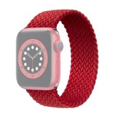 Single-turn nylon geweven horlogeband voor Apple Watch Series 6 & SE & 5 & 4 44 mm / 3 & 2 & 1 42 mm, maat: M (rood)