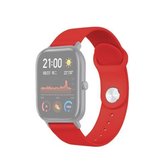20mm voor Huami Amazfit GTS siliconen vervangende horlogeband (rood)