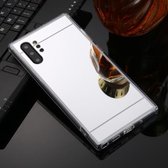 Voor Galaxy Note 10+ TPU + acryl luxe plating spiegel telefoonhoesje (zilver)