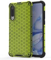 Voor Geschikt voor Xiaomi Mi 9 Lite schokbestendige honingraat pc + TPU-hoes (groen)