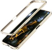 Voor OPPO Realme X50 5G Aluminium schokbestendig beschermend bumperframe (goud)