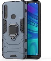 PC + TPU schokbestendige beschermhoes voor Huawei P Smart Z / Y9 Prime (2019), met magnetische ringhouder (marineblauw)