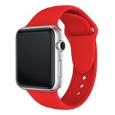 Siliconen horlogeband met dubbele klinknagels voor Apple Watch Series 3 & 2 & 1 42 mm (rood)