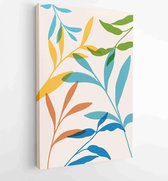 Abstract art nature background vector. Modern shape line art wallpaper 1 - Moderne schilderijen – Vertical – 1934329676 - 40-30 Vertical