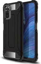 Armor Hybrid Back Cover - Xiaomi Redmi Note 10 4G / 10S Hoesje - Zwart