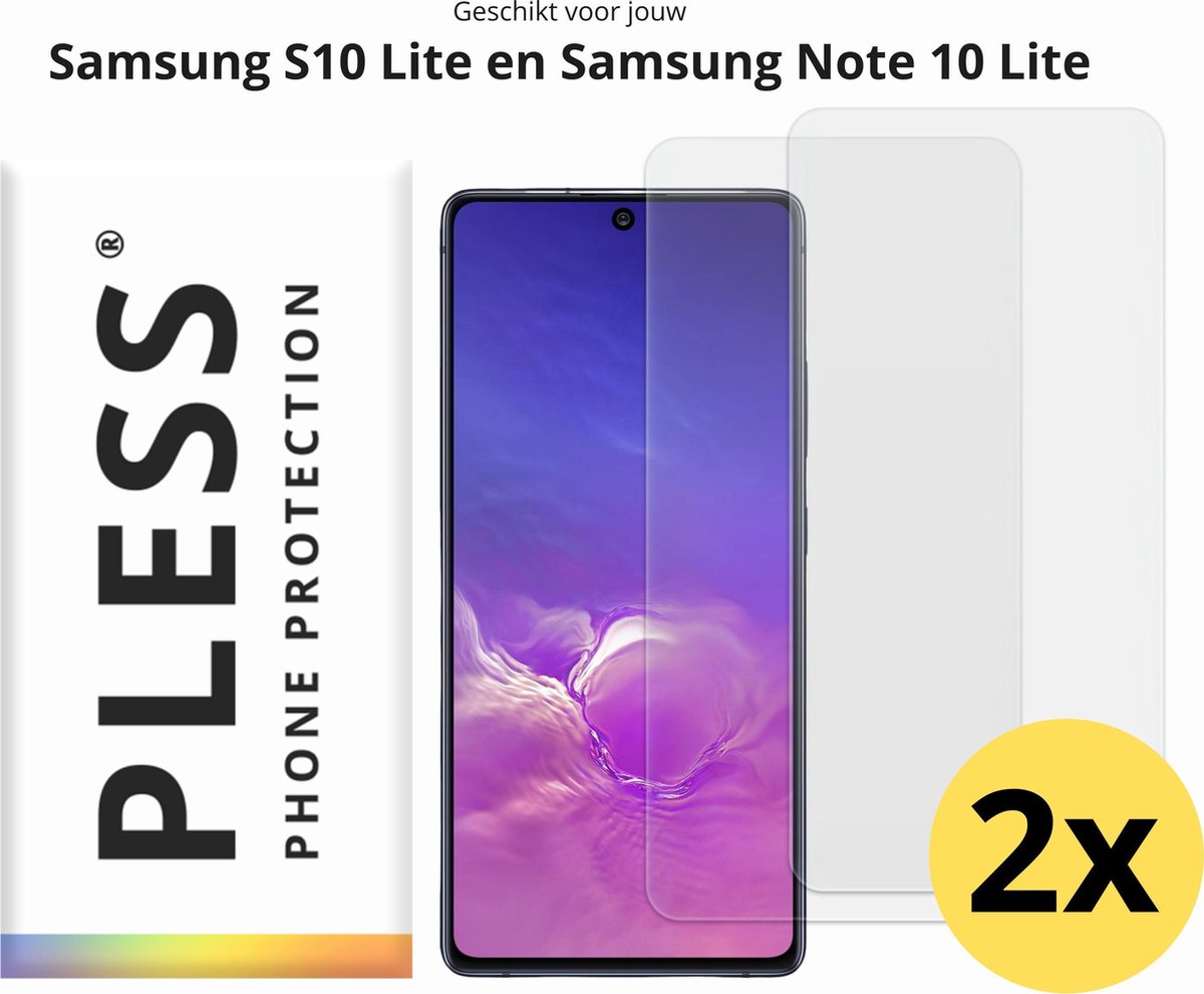 Samsung Note 10 Lite Screenprotector Glas - 2x - Pless®