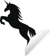 Illustration d'une licorne caracolée Sticker mural cercle mural 80x80 cm / cercle papier peint / cercle mural / cercle vivant - autocollant et découpe ronde