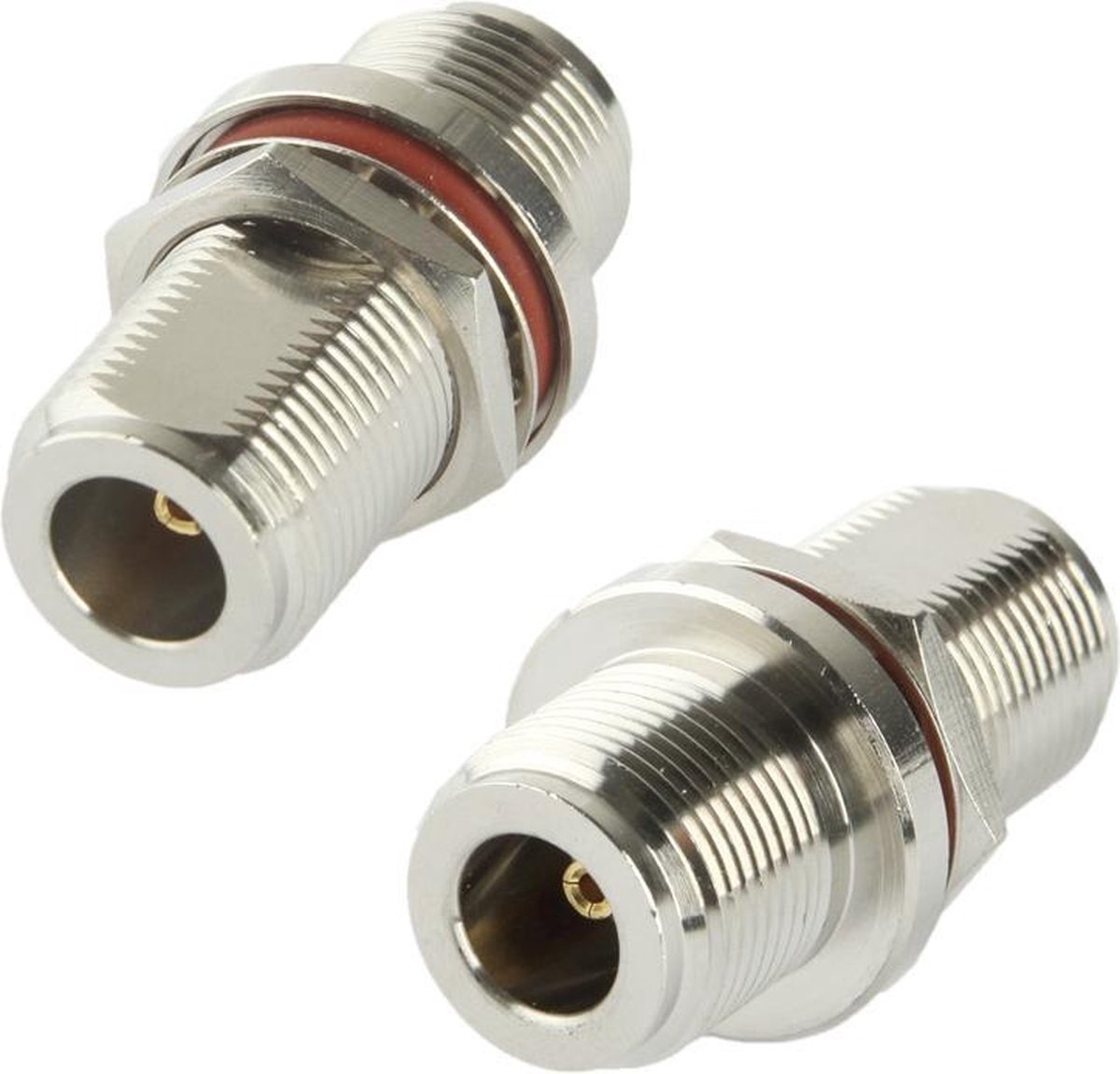 Coaxiale RF N Female naar N Female Adapter (zilver)