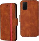 Voor Galaxy S20 + vintage matte olierand horizontale flip lederen tas met beugel en kaartsleuven (bruin)