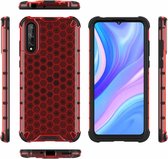 Voor Huawei Enjoy10S schokbestendige honingraat pc + TPU-hoes (rood)