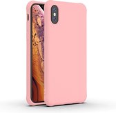 Voor iPhone XS / X schokbestendig mat ultradunne TPU beschermhoes (roze)