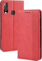 Magnetische gesp Retro Crazy Horse Texture Horizontale Flip Leather Case voor Vodafone Smart X9, met houder & kaartsleuven & fotolijst (rood)