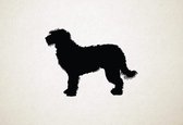 Silhouette hond - Bosnian Coarse-haired Hound - Bosnische grofharige hond - M - 60x81cm - Zwart - wanddecoratie