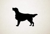Silhouette hond - Flat-coated Retriever - M - 60x81cm - Zwart - wanddecoratie