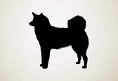Silhouette hond - Finnish Spitz - Finse spits - M - 60x63cm - Zwart - wanddecoratie