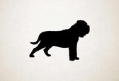 Silhouette hond - Neapolitan Mastiff - Napolitaanse Mastiff - S - 41x60cm - Zwart - wanddecoratie