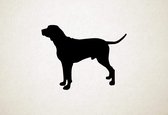 Silhouette hond - Grand Anglo-francais Tricolore - L - 75x98cm - Zwart - wanddecoratie