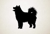 Silhouette hond - Alaskan Malamute - M - 60x64cm - Zwart - wanddecoratie