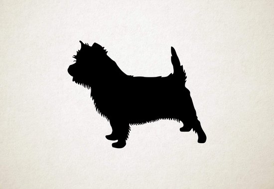 Silhouette hond - Cairn Terrier - S - 45x58cm - Zwart - wanddecoratie