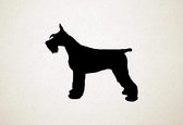 Silhouette hond - Giant Schnauzer - Reuzenschnauzer - S - 45x53cm - Zwart - wanddecoratie