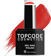 Rode Gellak van TOPCODE Cosmetics - Imperial Red - MCRE07 - 15 ml - Gel nagellak Nagellak Rood Gellak rood gellac